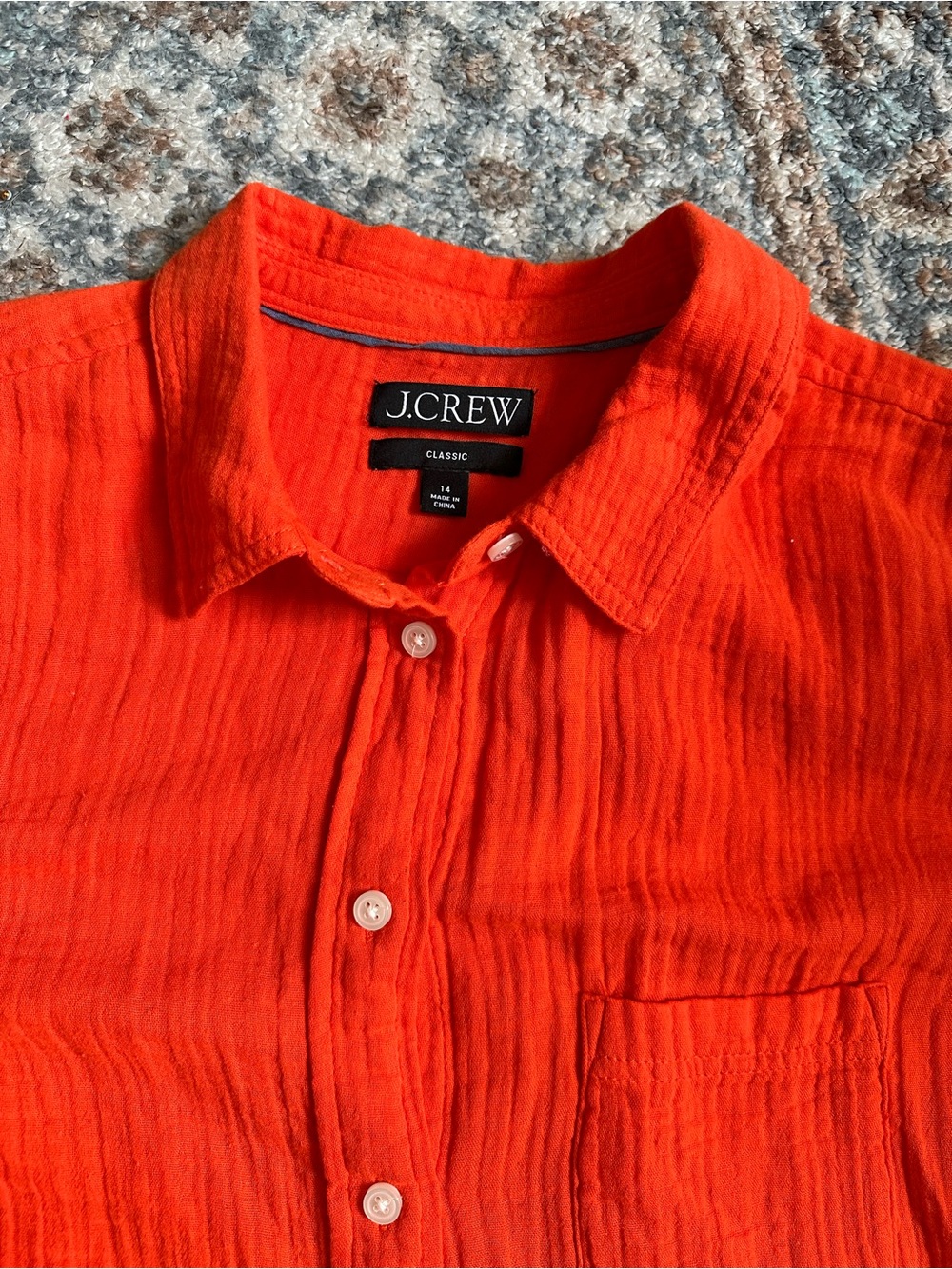 J. Crew Garçon classic double-gauze shirt Women’s Button Down Size 14 AW686 - Picture 2 of 5